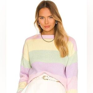 Olivia Rubin Aria Sweater Sorbet Stripe Pastel XS NWT